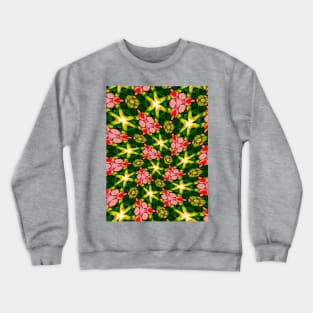 Cute Tropical Flower Pattern Crewneck Sweatshirt